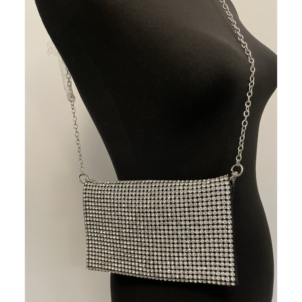 Amber Sceats‎ Purse Luxe Crystal Handbag Removable Chain Holiday New Year Xmas - Picture 2 of 14